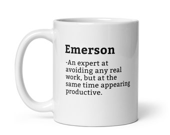 Emerson Becher-Coworker Becher-Emerson Definition Becher-Personalisierte Emerson Becher-Benutzerdefinierte Emerson Becher-Lustige Arbeit Geschenk-Becher für Kollegen