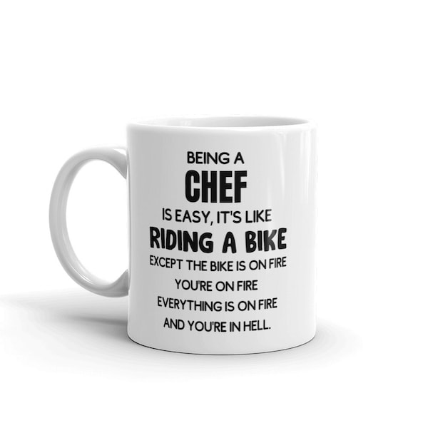 Divertido Chef Mug-Gift For Chef-New Chef Mug-Mug for Chef-Being a Chef Is Easy-Sarcastic Chef-Coffee Mug
