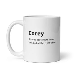 White glossy mug