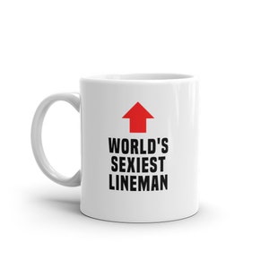 Taza de liniero - El liniero más sexy del mundo - Regalo divertido de liniero - Taza divertida de liniero - Regalo divertido de liniero - El mejor liniero del mundo - Tazas imagen 1