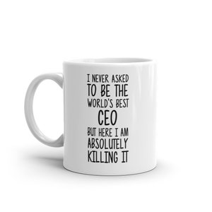 World&#39;s Best CEO Mug-Funny CEO Gift-CEO Coffee Mug-Ceo Quote-Best Ceo Ever-Greatest Ceo-Mugs-Joke