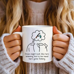 Rolig fiskemugg, fiskepresent till honom, kaffekopp till fiskare, fiskepresent till pappa, rolig fiskarmugg, present till fiskeälskare, unik present bild 11