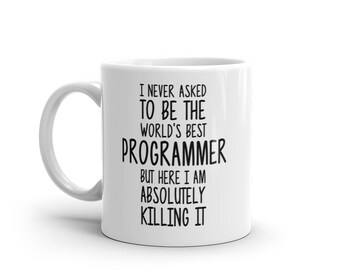 Meilleur programmeur du monde Mug-Drôle programmeur Cadeau-Programmeur Tasse de café-Programmeur Citation-Meilleur programmeur Ever-Greatest Programmer-Mugs-Joke