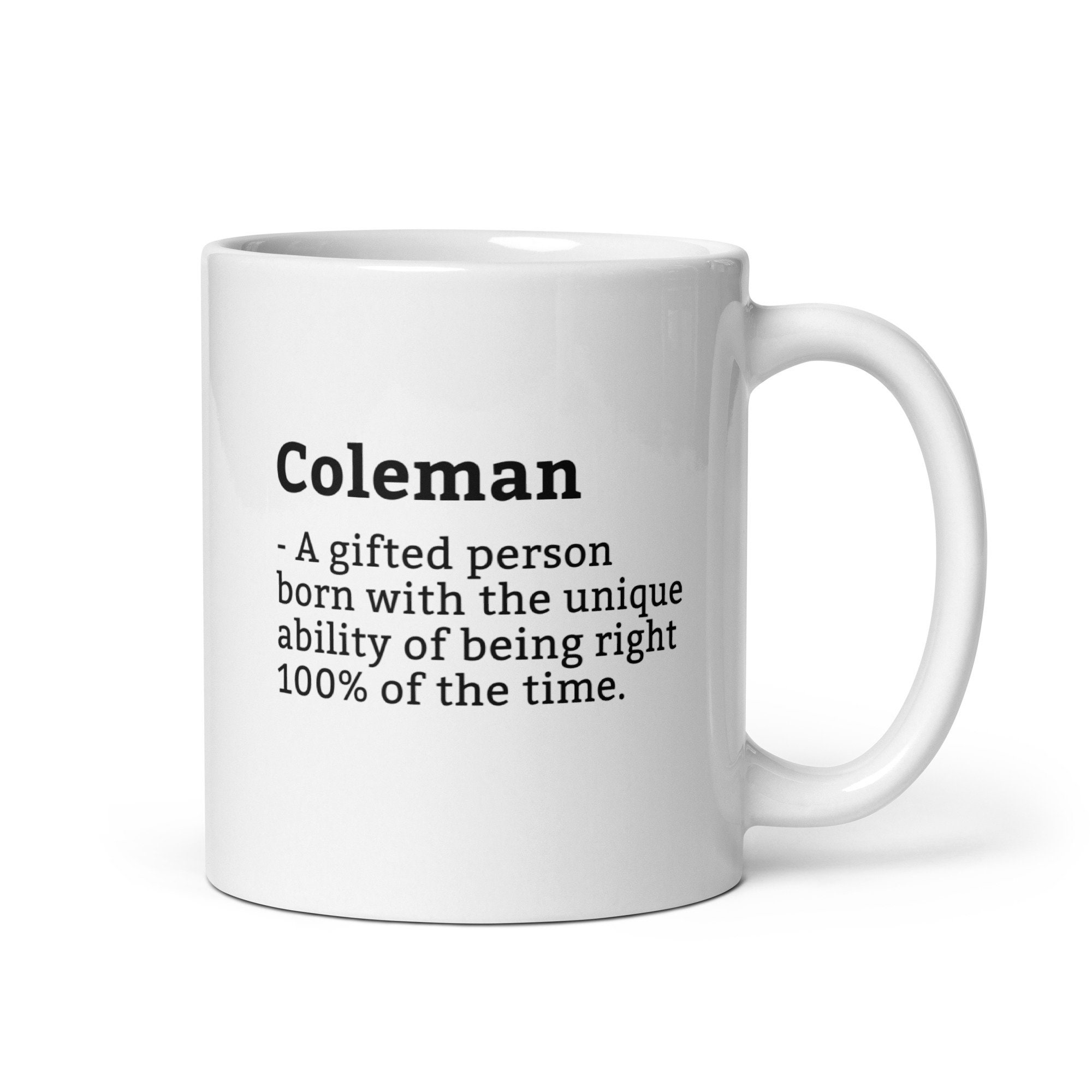 Sarcastic Coleman Mug-coleman Definition Mug-funny Coleman Mug-personalised Coleman  Mug-custom Coleman Mug-funny Mugs 