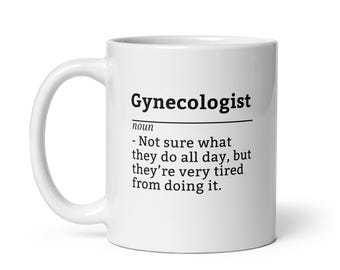 Gynäkologen-Kaffeetasse - Lustiges medizinisches Geschenk für Gynäkologen, Müde Doktor-Tasse für Praxen, Spitäler oder Partner