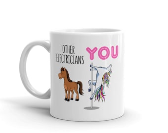 Electrician Gift-Electrician Mug-Awesome Electrician Mug-Electrician Unicorn Mug-Electrician Coffee Mug-Best Electrician