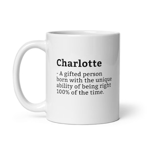 Charlotte Becher-Charlotte Definition Becher-Lustige Charlotte Becher-Personalisierte Charlotte Becher-Benutzerdefinierte Charlotte Becher-Lustige Becher