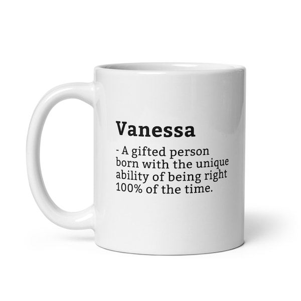 Sarcastic Vanessa Mug-Vanessa Definition Mug-Funny Vanessa Mug-Personalised Vanessa Mug-Custom Vanessa Mug-Funny Mugs