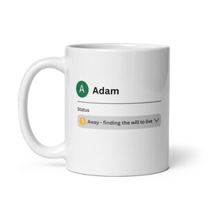 Adam Sarcastic Coffee Mug, Funny Work Humor Cup, Custom Office Gift For Coworker, Unique Adam Birthday Present, Work From Home Coffee Gift