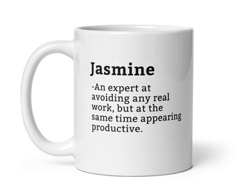 Jasmin Becher-Coworker Becher-Jasmin Definition Becher-personalisierte Jasmin Becher-benutzerdefinierte Jasmin Becher-Lustige Arbeit Geschenk Becher für Mitarbeiter