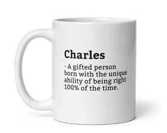 Caneca Charles Sarcástico - Caneca Charles Definição - Caneca Charles Engraçada - Caneca Charles Personalizada - Caneca Charles Personalizada - Canecas Engraçadas