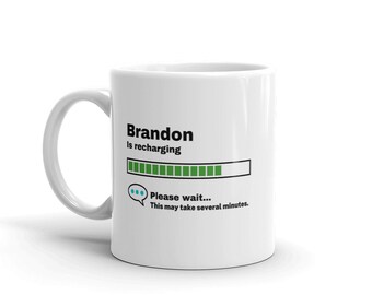 Brandon Becher-Brandon Geschenk-Lustige Brandon Geschenk-Brandon ist Aufladen-Brandon Witz Becher-Unter 10-Sarkastisches Brandon Geschenk-11oz