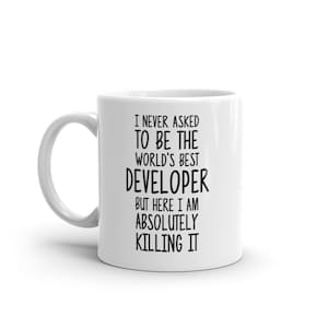 's Werelds beste ontwikkelaar Mug-Funny Developer Gift-Developer Coffee Mug-Developer Quote-Best Developer Ever-Greatest Developer-Mugs-Joke