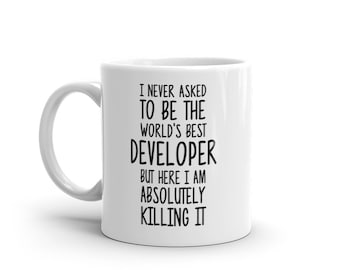 World's Best Developer Mug-Funny Developer Gift-Developer Coffee Mug-Developer Quote-Best Developer Ever-Greatest Developer-Mugs-Joke