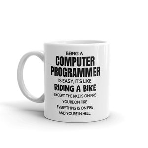 Rolig datorprogrammerare mugg - present till datorprogrammerare - ny datorprogrammerare mugg - datorprogrammerare - roliga muggar - present