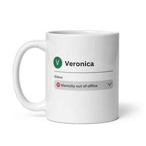 Personalised Veronica Coffee Cup, Funny Office Humor Mug, Sarcastic Work Gift, Birthday Present For Veronica, Custom Coffee Cup