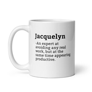 Jacquelyn mok-collega mok-Jacquelyn definitie mok-gepersonaliseerde Jacquelyn mok-aangepaste Jacquelyn mok-grappig werk cadeau-mok voor collega