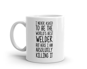 Weltbester Schweißer Tasse-Lustige Schweißer Geschenk-Schweißer Kaffeebecher-Schweißer Zitat-Bester Schweißer Ever-Greatest Welder-Mugs-Joke