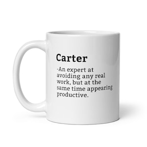 Carter tazza-collega tazza-Carter definizione tazza-personalizzata Carter tazza-personalizzato Carter tazza-divertente lavoro regalo-tazza per collega