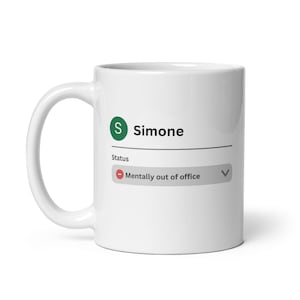 Sarcastic Office Humor Mug Simone, Custom Coffee Cup For Simone, Funny Remote Job Gift, Unique Home Office Present, Simone Name Coffee Lover