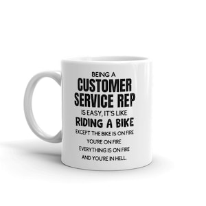 Funny Customer Service Rep Mug-Gift For Customer Service Rep-New Customer Service Rep Mug-Customer Service Rep-Funny Mugs-Present