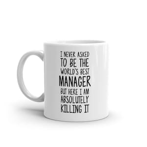 's Werelds beste manager Mok-Grappige Manager Gift-Manager Koffie Mok-Manager Quote-Beste Manager Ooit-Grootste Manager-Mokken-Grap