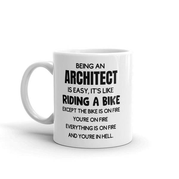 Drôle d’architecte Mug-Cadeau pour architecte-Nouvel architecte Mug-Mug pour architecte-Être un architecte est facile-sarcastique Architecte