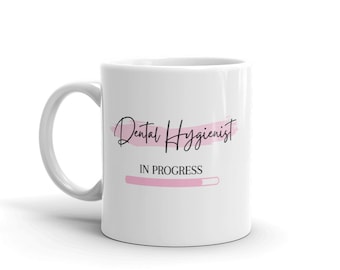 Caneca de higienista dental do futuro - caneca de higienista dental rosa - presentes engraçados de higienista dental - caneca de carregamento de higienista dental - higienista dental para ser