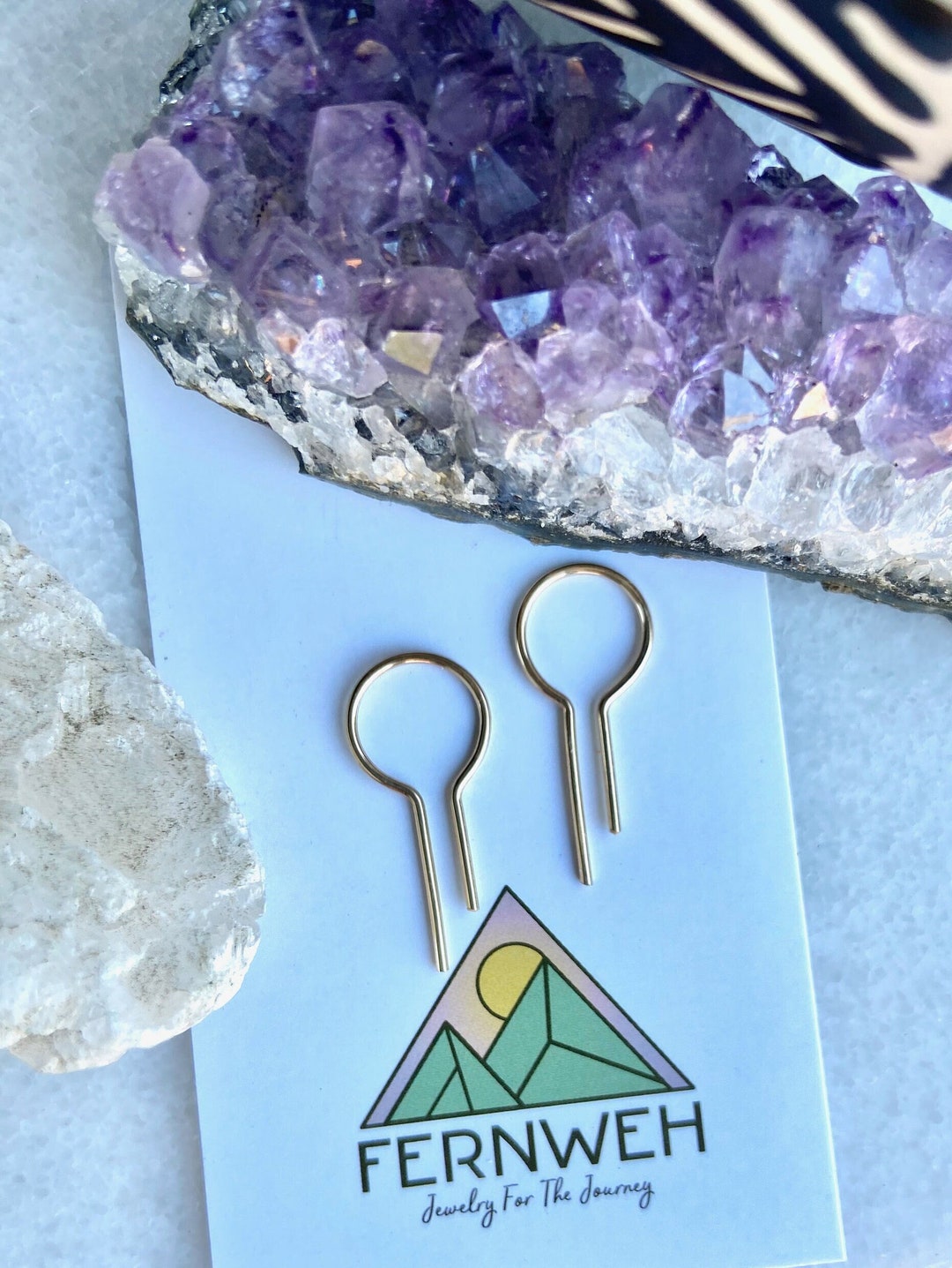 Mini Geometric Threaders, Art Deco Threaders, Minimalist Threaders, 14k ...