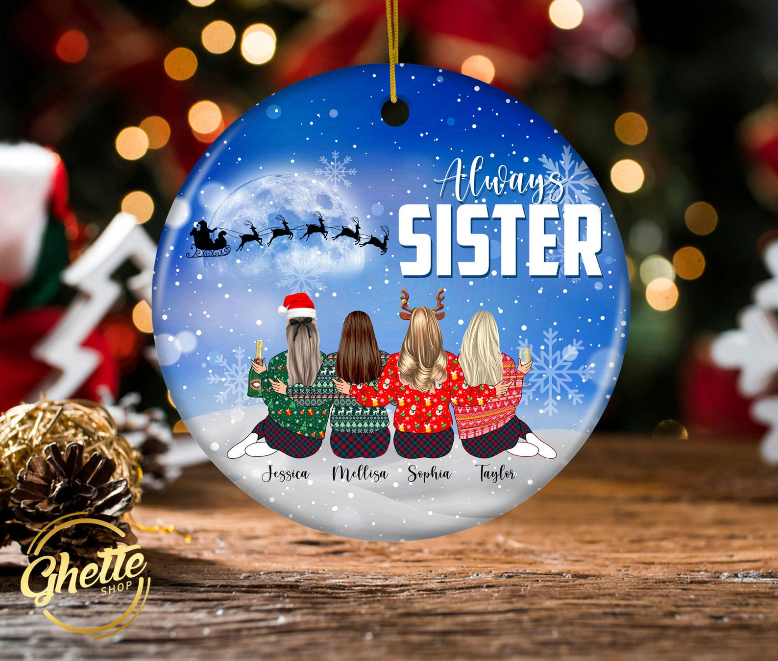 Always Sisters Ornament Friendship Ornament Besties Etsy