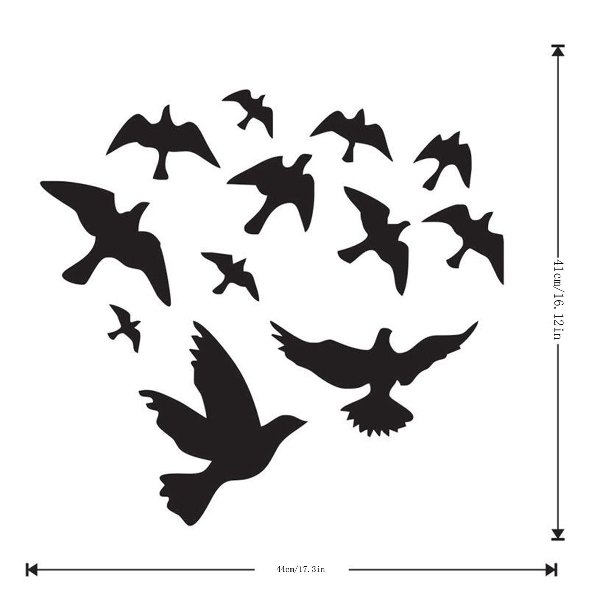 Anticollision Alert Bird Stickers Silhouettes Window Stickers Etsy UK