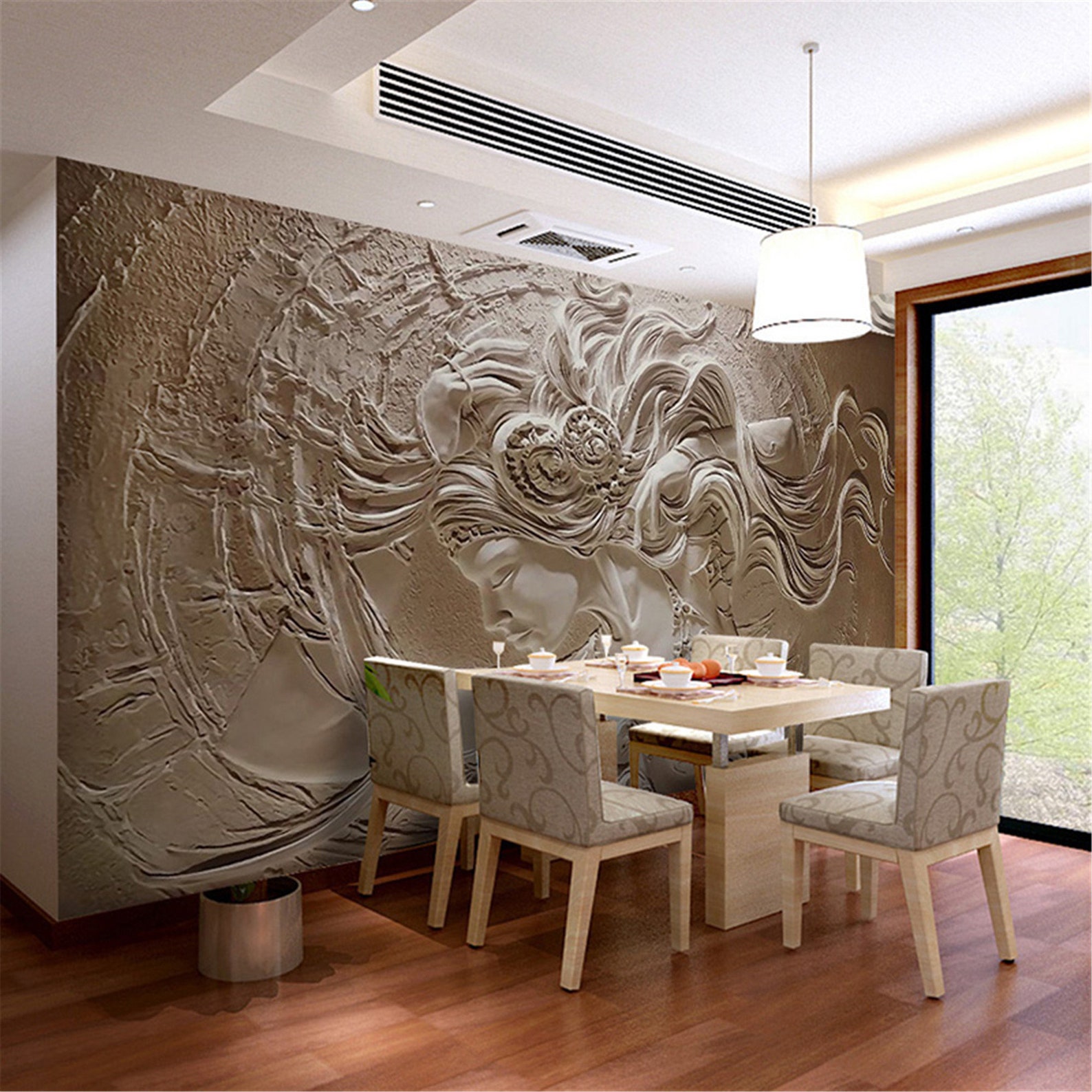Custom Photo Wallpaper 3D Relief Beauty Background Wall Mural Etsy