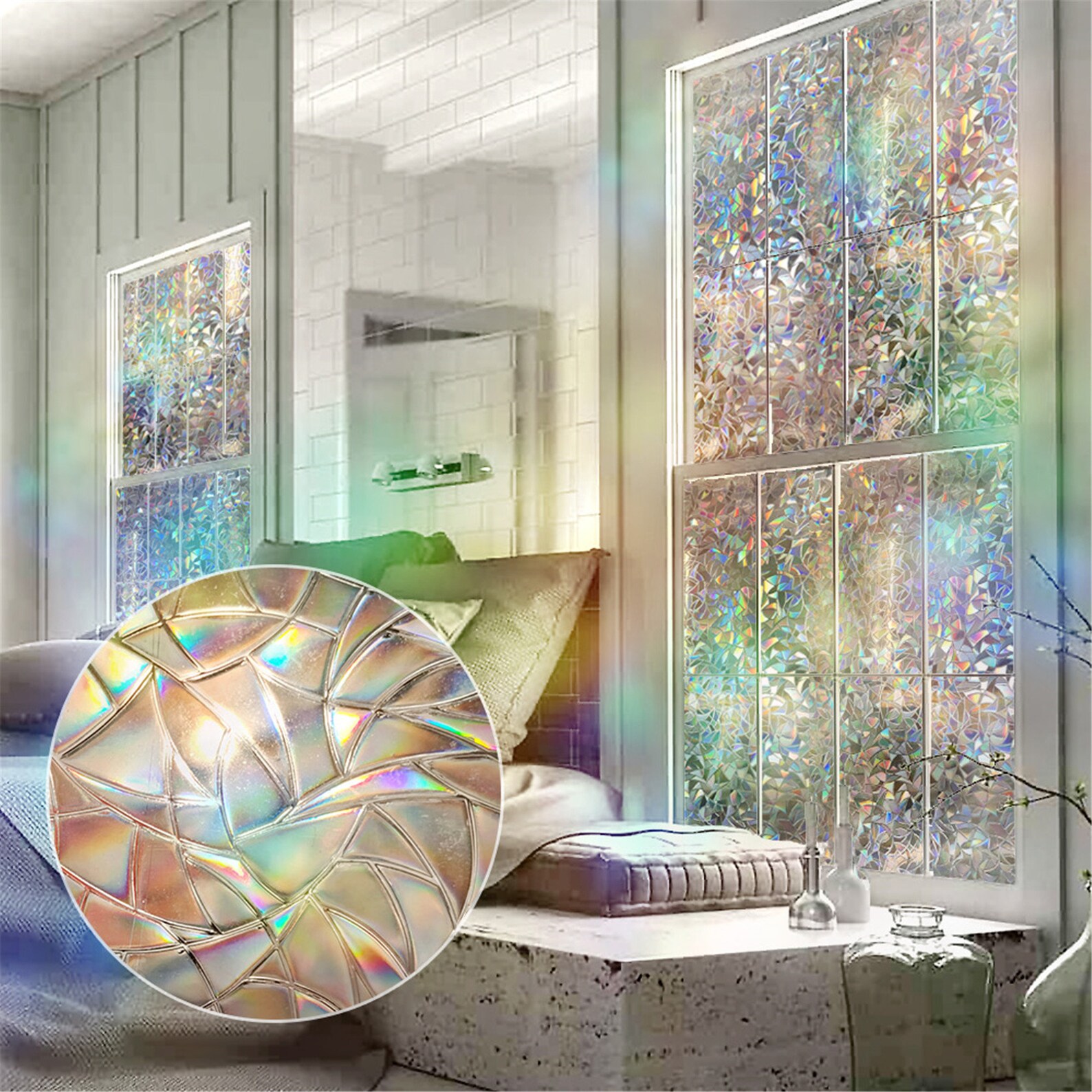 RegenbogenFensterFilm Privatsphäre Schutz Glasmalerei Etsy