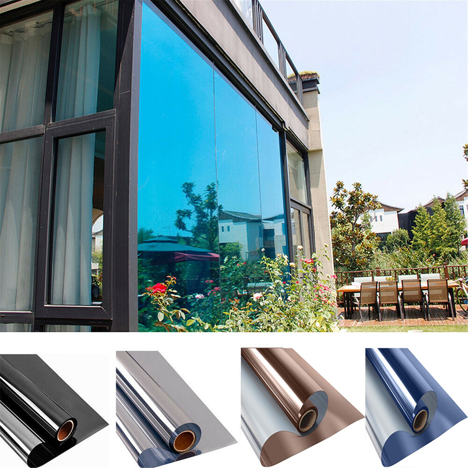 One Way Mirror Window Film Stained Vinyl Glass Self Adhesive Etsy