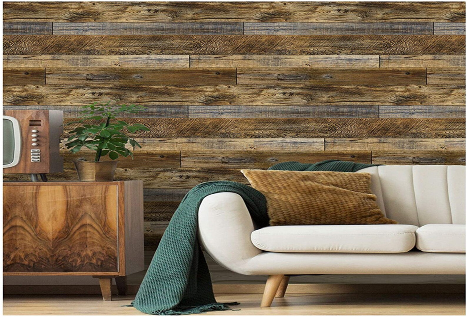 Wood grain Peel and Stick Wallpaper roll Vinyl Brown Self Etsy