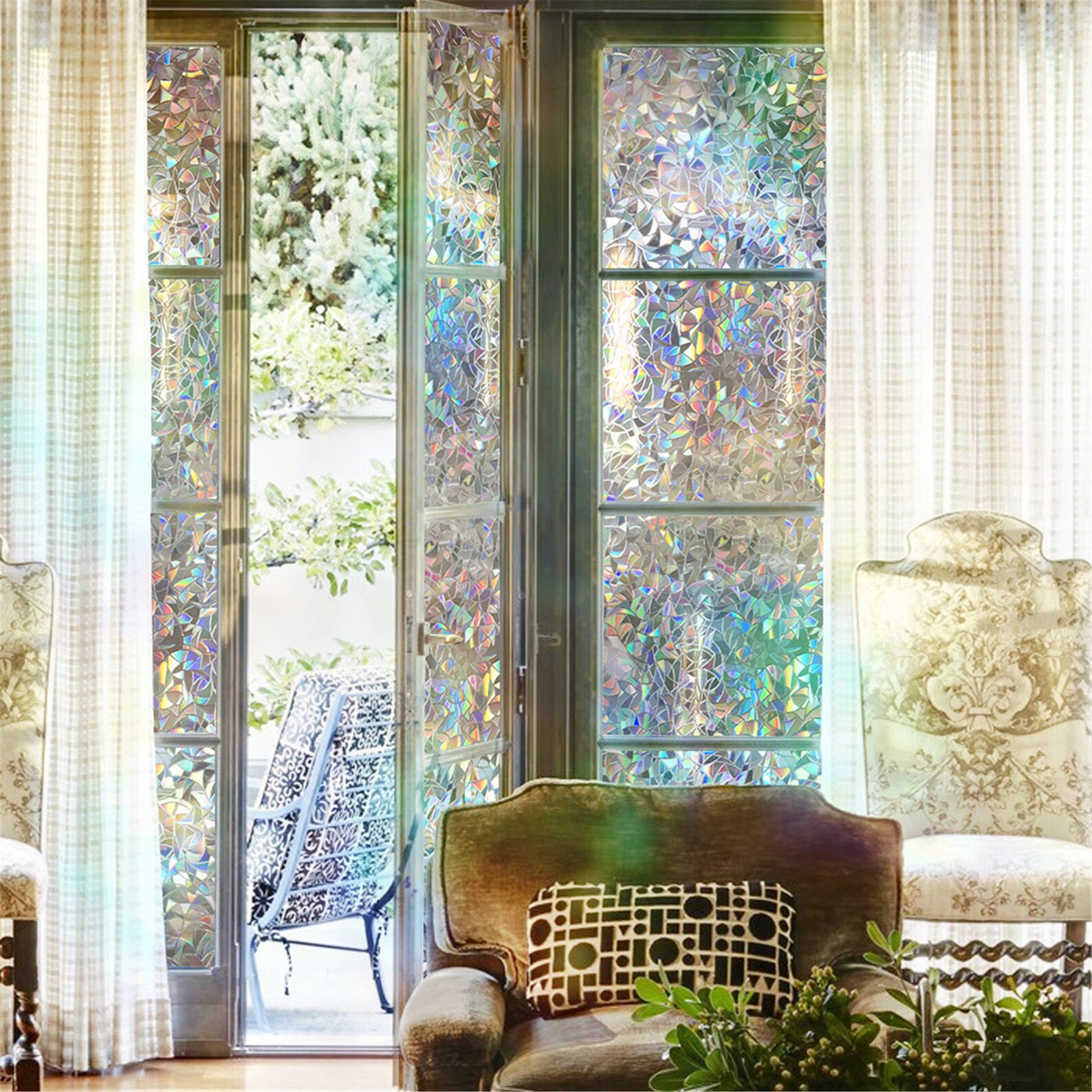 RegenbogenFensterFilm Privatsphäre Schutz Glasmalerei Etsy
