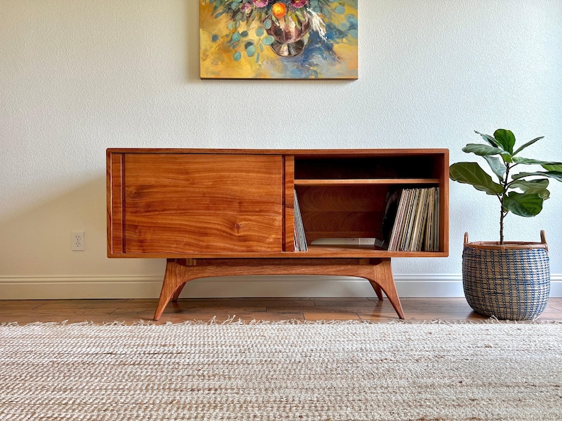 Solid Wood Sideboard – Handmade Media Console, Modern Storage Cabinet, "The Celine" image 2