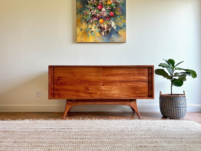 Solid Wood Sideboard – Handmade Media Console, Modern Storage Cabinet, "The Celine" image 1