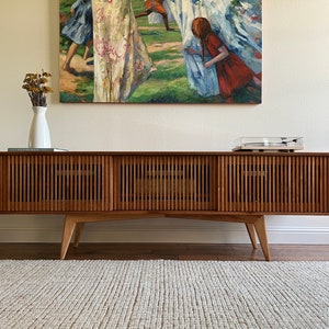 The Louvre | Solid Wood | Mid-Century Modern Record & Storage Console