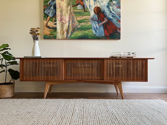 Reclaimed Indian Louvre Sideboard With Paint Finish Reclaimed Indian Louvre Sideboard With Paint Finish