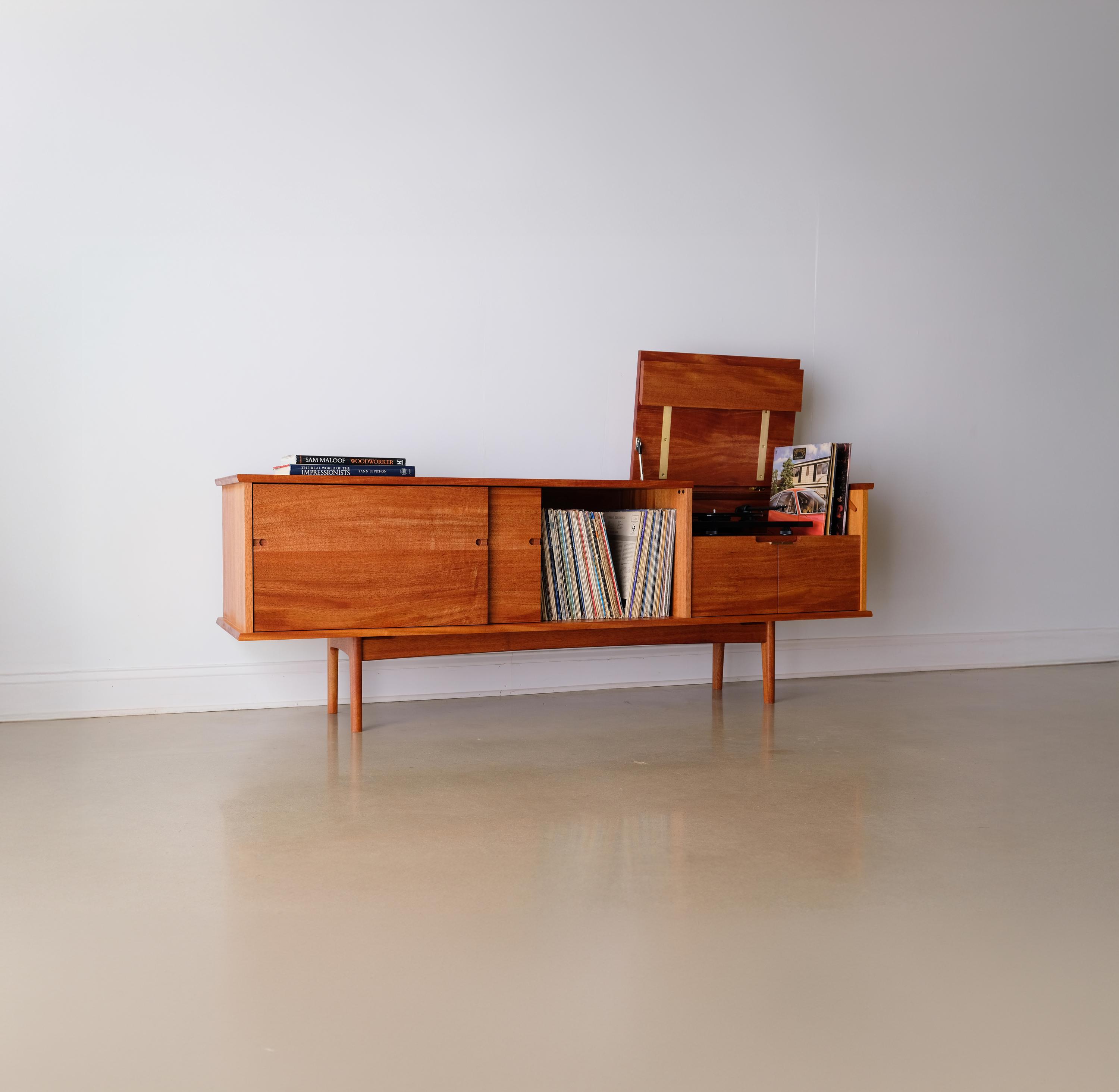 The Crosby | Heirloom Record Player Console | Solid Wood Mid