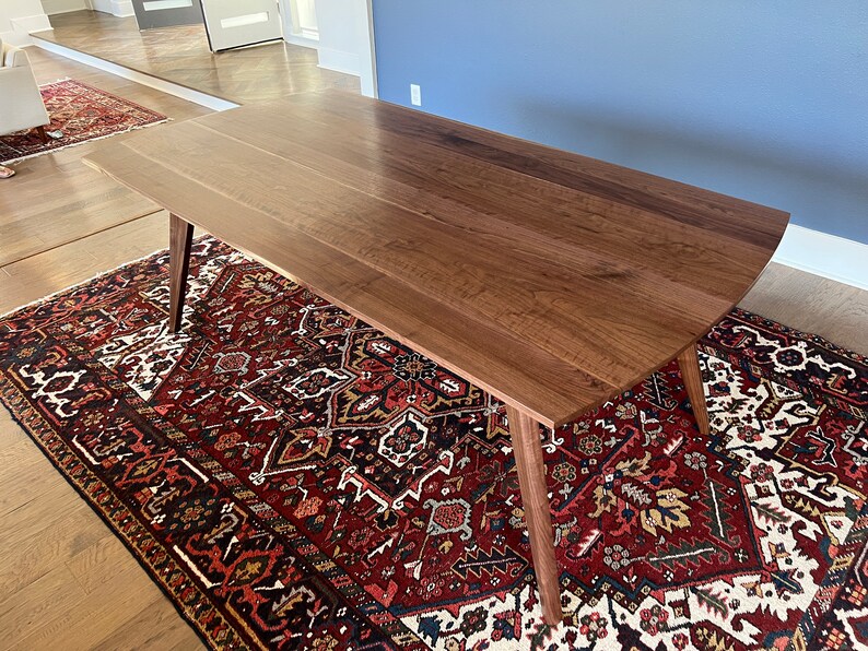 The Everyday Table | Handcrafted MCM Dining Table in Solid Walnut - Etsy