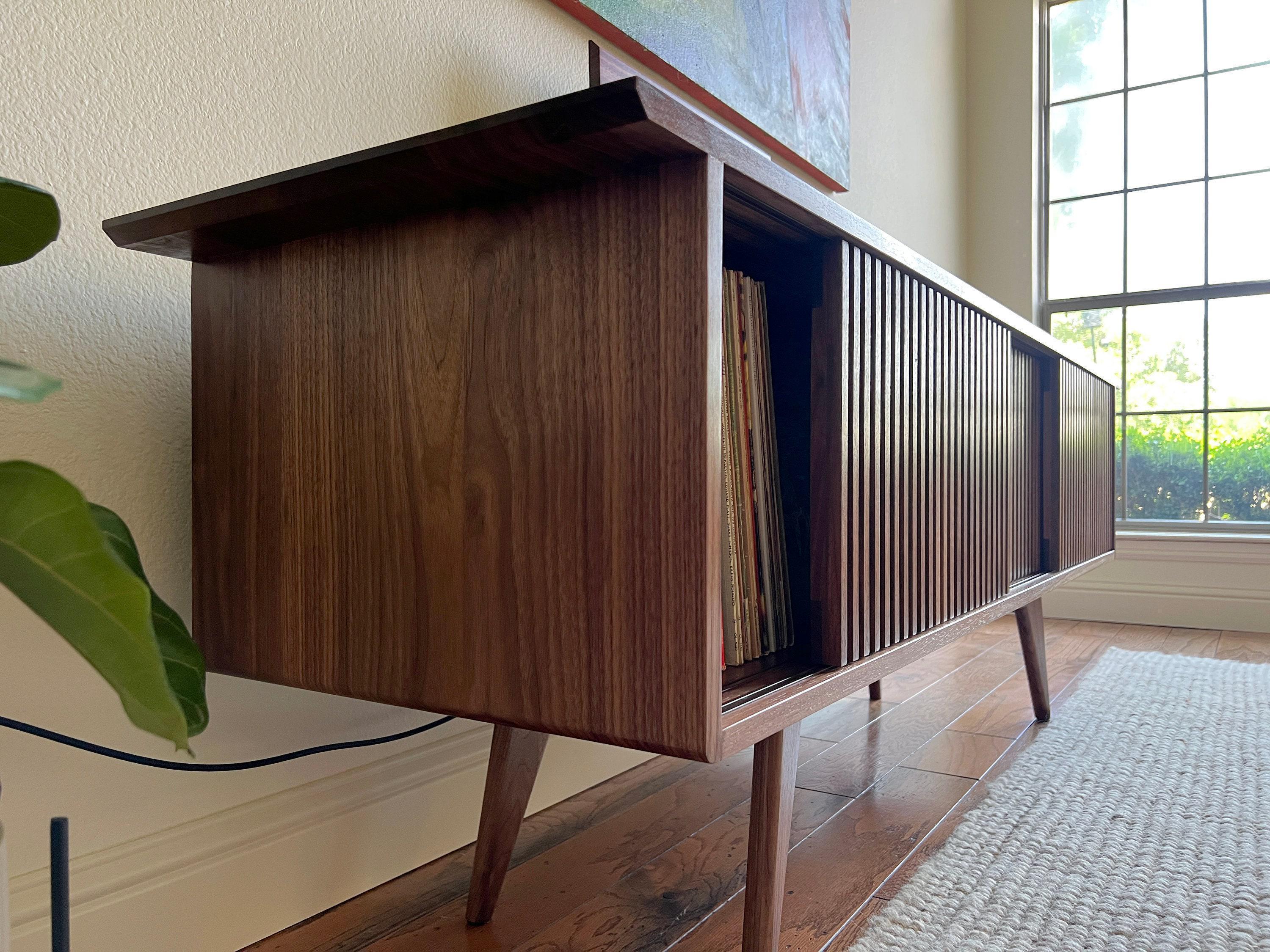 The Louvre + Turntable Lid | Mid-century Modern Record Console