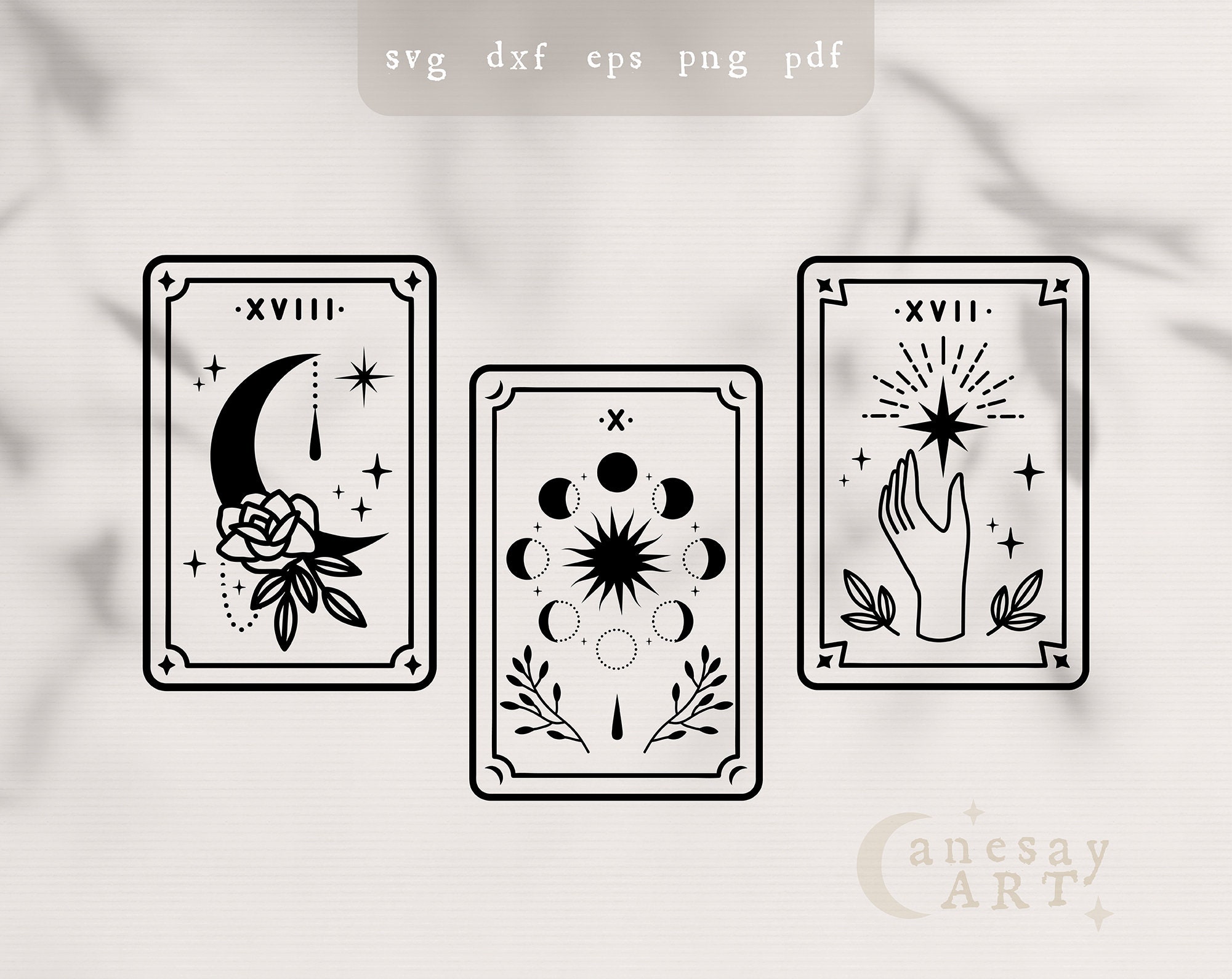 Tarot Cards Svg Basic Witch Svg Celestial Tarot Card Svg File - Etsy