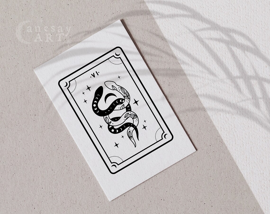 Printable Tarot Card SVG Printable Tarot Cards PNG Basic - Etsy