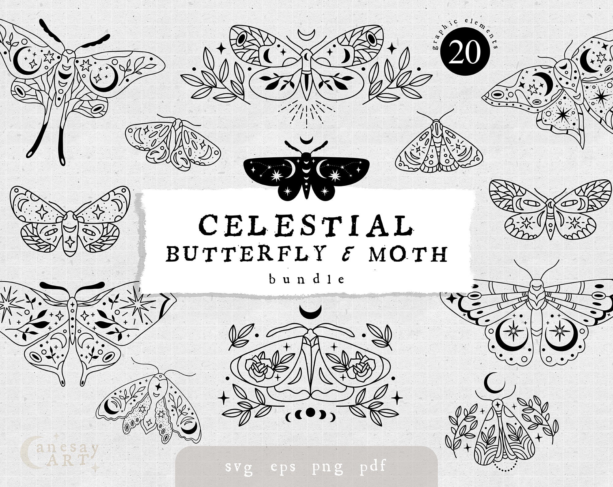 Ellie's Moth Tattoo Svg, Moth Svg, Tribal Tattoo Svg