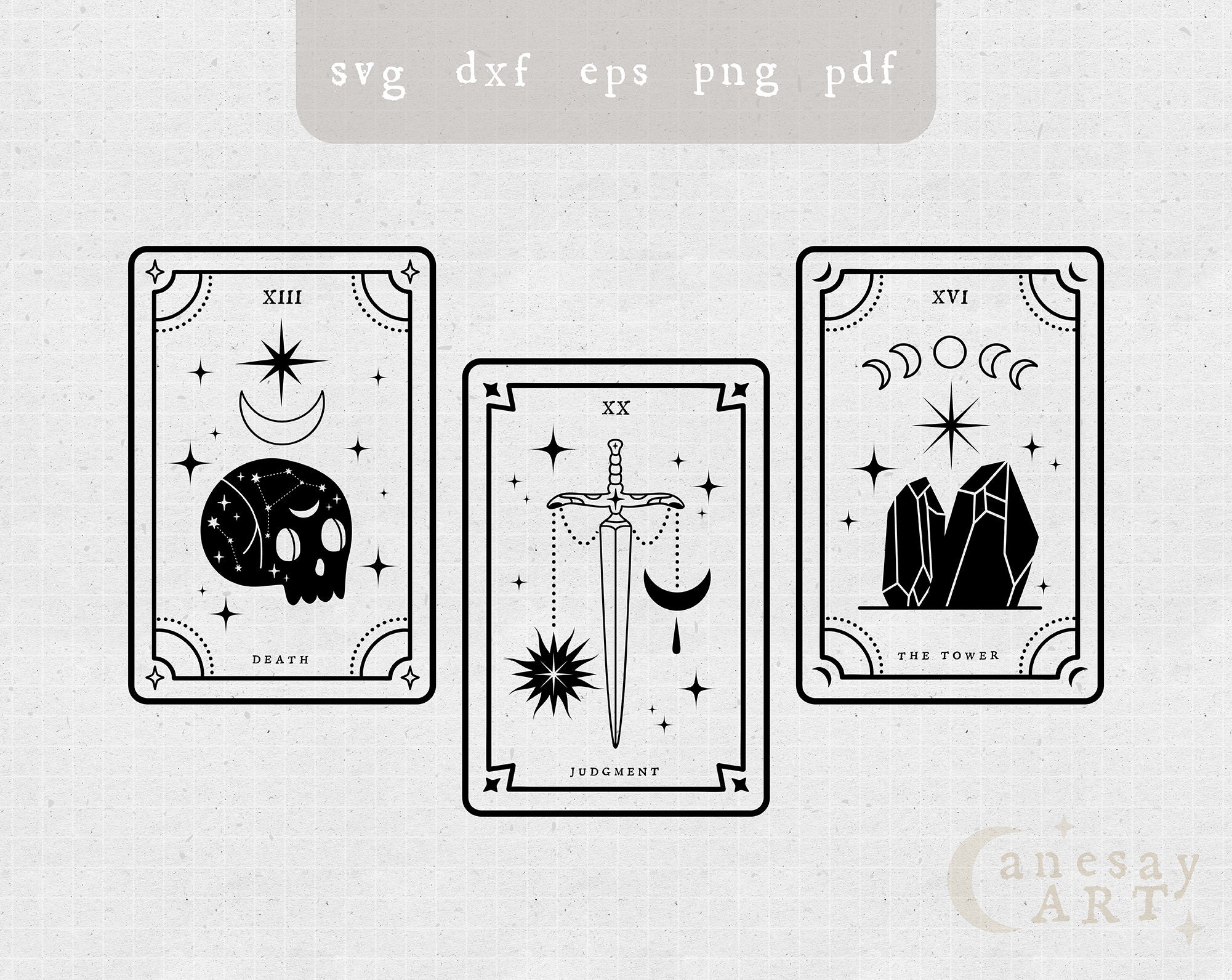 Basic Witch Tarot Card Svg Celestial Tarot Svg File for Cricut - Etsy ...