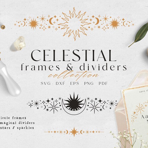 Celestial Frame SVG Magical Divider Svg Files for Cricut - Etsy