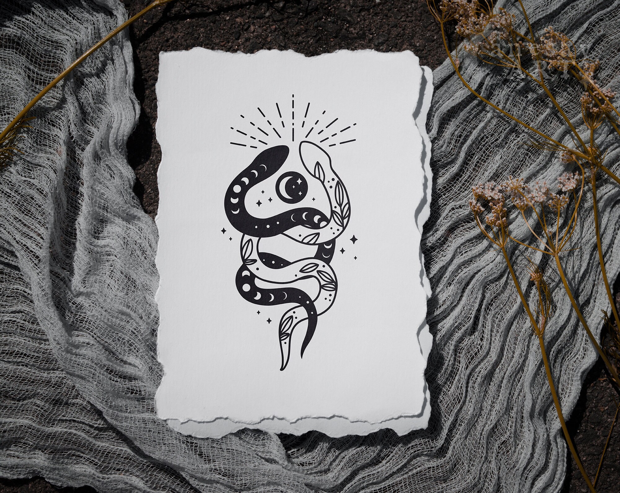 Celestial Snake SVG Floral Snake Tattoo Svg Mystical Moon - Etsy Canada