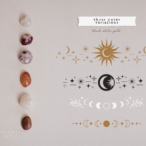 Celestial Frame Divider SVG, Magical Divider for Tarot Journal ...